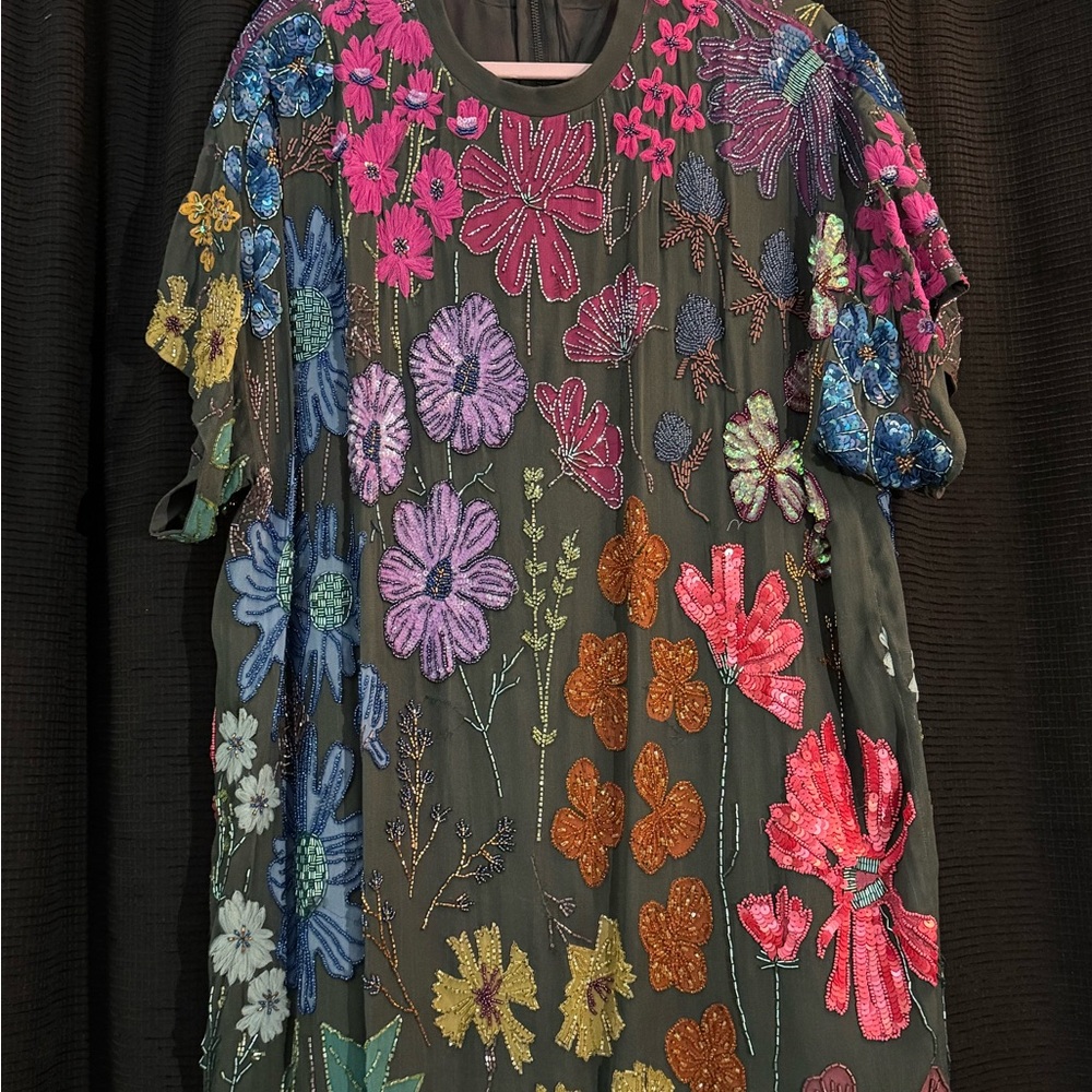 Free People Multicolor Floral Embroidered Mini Dress